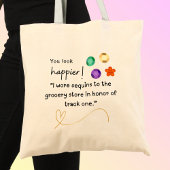 Sequins naar de supermarkt volgen een Canvas tas