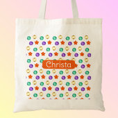 Sequins naar de supermarkt volgen een Canvas tas