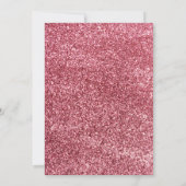 Sequins Pink Bow teenager Birthday Kaart (Achterkant)