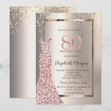 Sequins Roos Gouden Jurk Ivoor 80ste Verjaardag