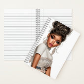  Sequins & Sculpted Glam Girl Spiral Notebook Notitieboek (Binnen)