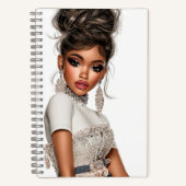  Sequins & Sculpted Glam Girl Spiral Notebook Notitieboek (Voorkant)