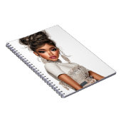 Sequins & Sculpted Glam Girl Spiral Photo Notebook Notitieboek (Rechterzijde)