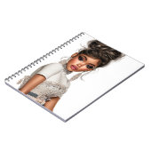 Sequins & Sculpted Glam Girl Spiral Photo Notebook Notitieboek (Linkerzijde)