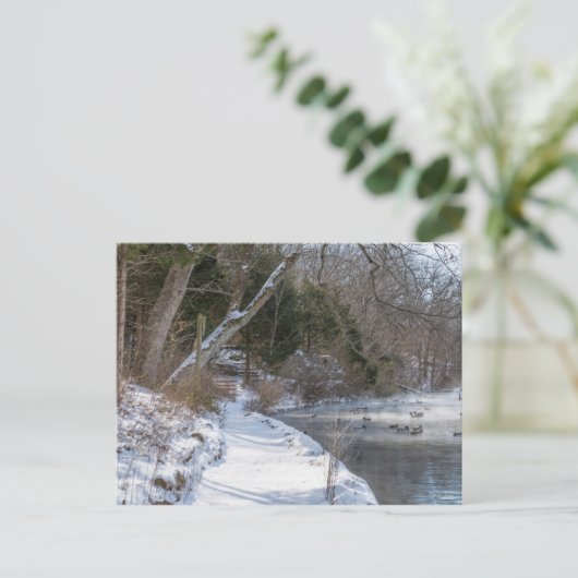 Sequiota Winter Walk Briefkaart (Staand voorkant)