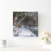 Sequiota Winter Walk Wall Clock Vierkante Klok (Huis)