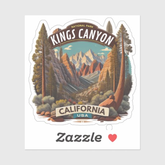 Sequoia en Kings Canyon National Parks Californië Sticker (Vel)