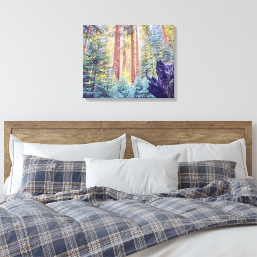 Sequoia Forest Canvas Afdruk (Insitu (Slaapkamer))