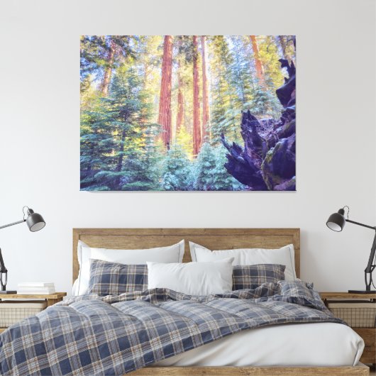 Sequoia Forest Canvas Afdruk (Insitu (Slaapkamer))