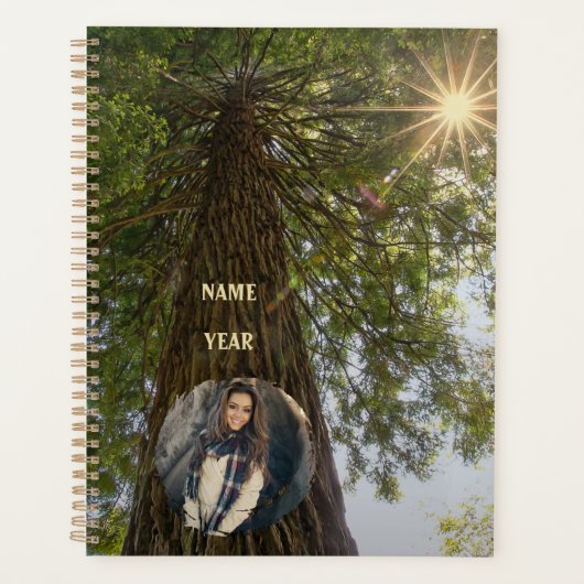 Sequoia met Sunburst Datum en Foto Persoonlijk Planner (Voorkant)