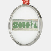 Sequoia Metalen Ornament (Links)