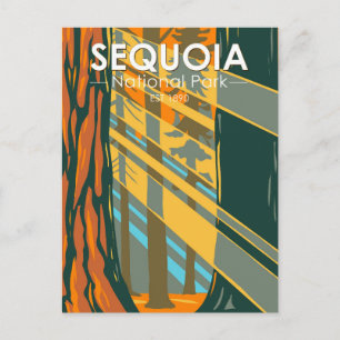 Sequoia Nationaal Park Giant Sequoia Trees Briefkaart