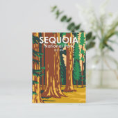 Sequoia Nationaal Park Giant Sequoia Trees Briefkaart (Staand voorkant)