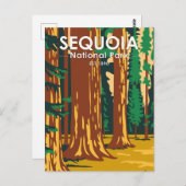 Sequoia Nationaal Park Giant Sequoia Trees Briefkaart (Voorkant / Achterkant)