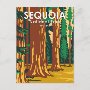 Sequoia Nationaal Park Giant Sequoia Trees  Briefkaart