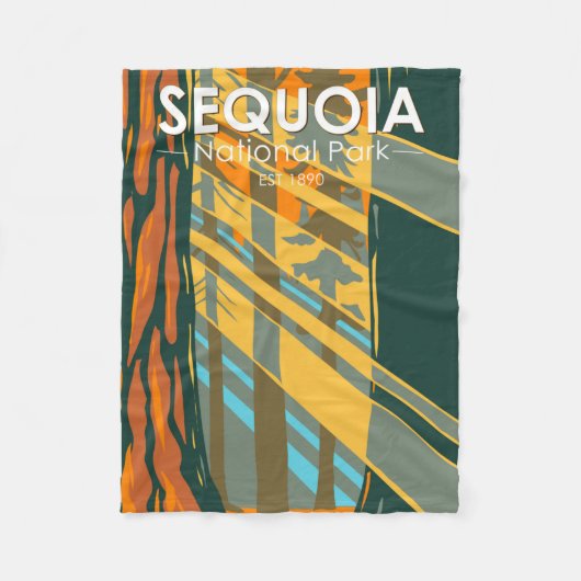 Sequoia Nationaal Park Giant Sequoia Trees Fleece Deken (Voorkant)