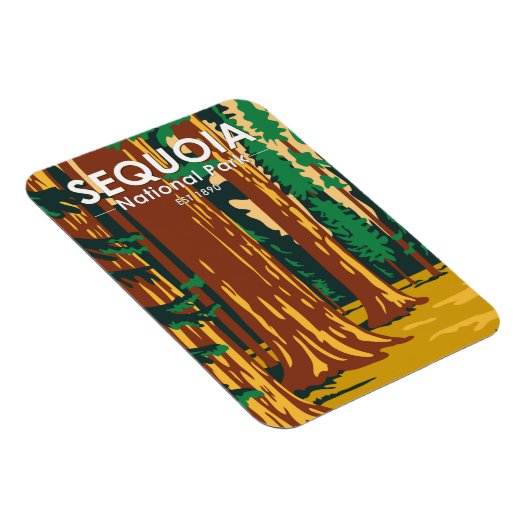 Sequoia Nationaal Park Giant Sequoia Trees  Magneet (Rechterzijde)