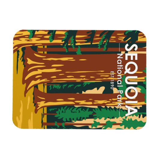 Sequoia Nationaal Park Giant Sequoia Trees  Magneet (Horizontaal)