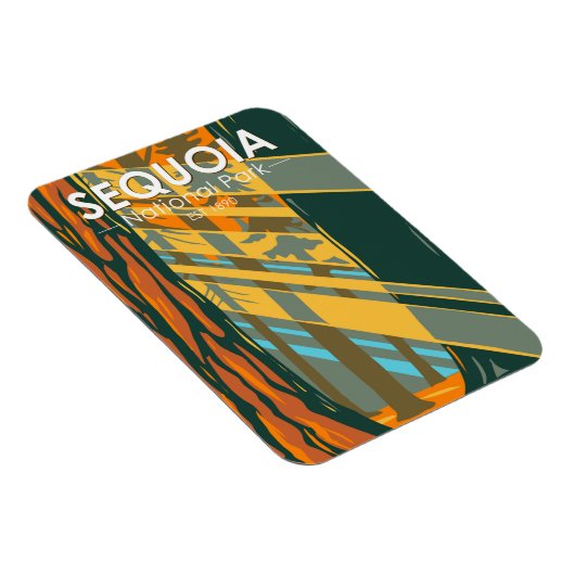 Sequoia Nationaal Park Giant Sequoia Trees Magneet (Rechterzijde)