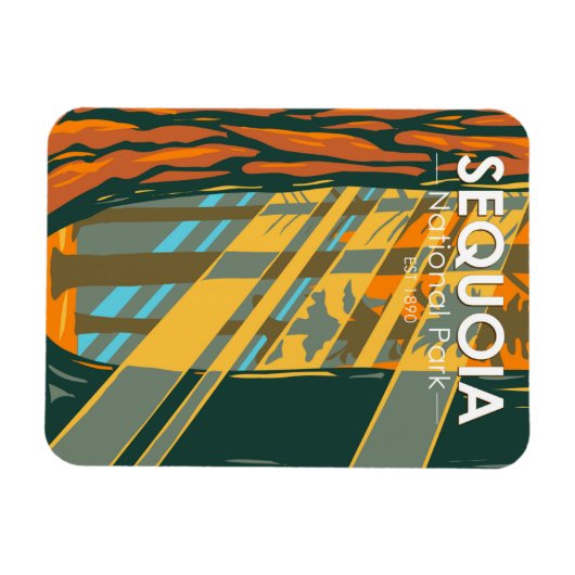 Sequoia Nationaal Park Giant Sequoia Trees Magneet (Horizontaal)