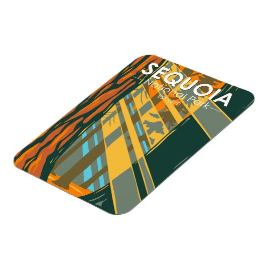 Sequoia Nationaal Park Giant Sequoia Trees Magneet (Linkerzijde)