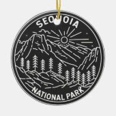Sequoia Nationaal Park Giant Sequoia Trees Monolin Keramisch Ornament (Voorkant)