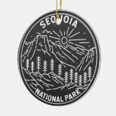 Sequoia Nationaal Park Giant Sequoia Trees Monolin Keramisch Ornament (Links)