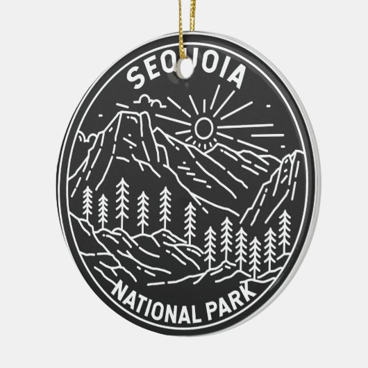 Sequoia Nationaal Park Giant Sequoia Trees Monolin Keramisch Ornament (Links)