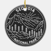Sequoia Nationaal Park Giant Sequoia Trees Monolin Keramisch Ornament (Achterkant)