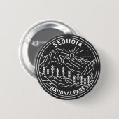 Sequoia Nationaal Park Giant Sequoia Trees Monolin Ronde Button 5,7 Cm (Voorkant /achterkant)