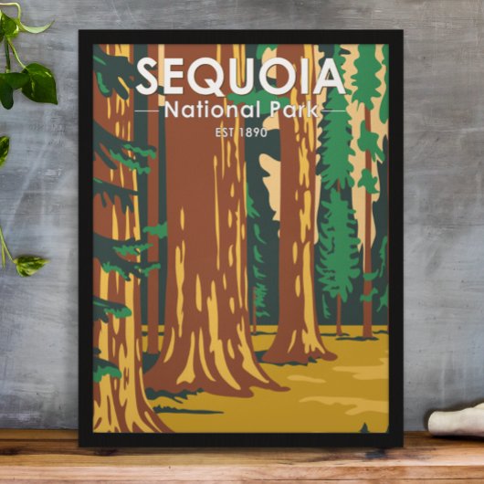Sequoia Nationaal Park Giant Sequoia Trees  Poster
