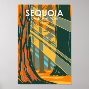 Sequoia Nationaal Park Giant Sequoia Trees Poster