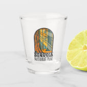 Sequoia Nationaal Park Giant Sequoia Trees Shot Glas (Voorkant)