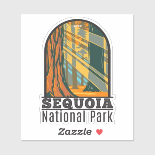 Sequoia Nationaal Park Giant Sequoia Trees Sunligh Sticker (Vel)