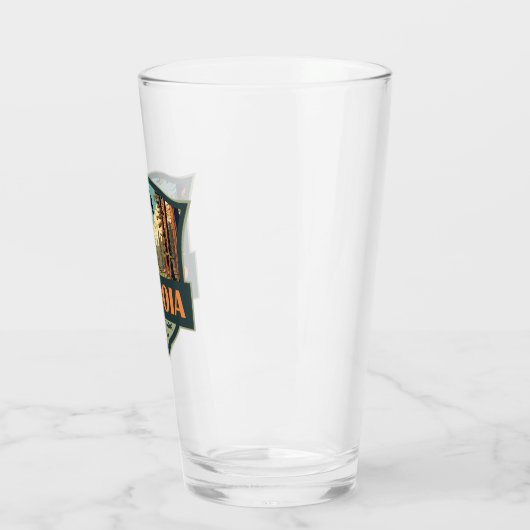 Sequoia Nationaal Park Illustratie Retro Glas (Links)