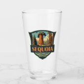 Sequoia Nationaal Park Illustratie Retro Glas (Voorkant)