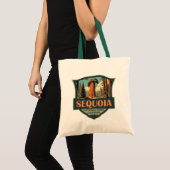 Sequoia Nationaal Park Illustratie Retro Tote Bag (Voorkant (product))