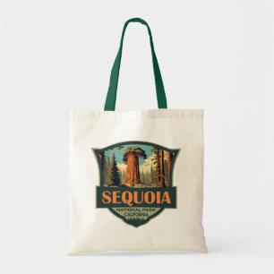 Sequoia Nationaal Park Illustratie Retro Tote Bag
