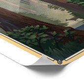 Sequoia Nationaal Park Litho Kunstwerk Poster (Hoek)