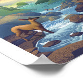 Sequoia Nationaal Park Litho Kunstwerk Poster (Hoek)