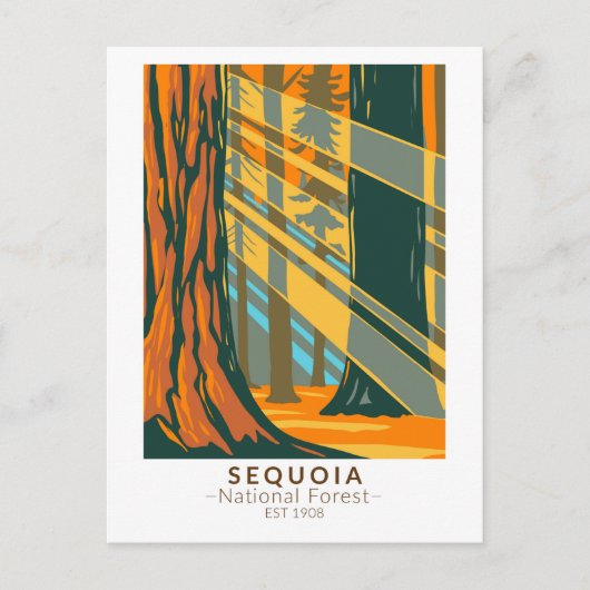 Sequoia National Forest California Briefkaart (Voorkant)