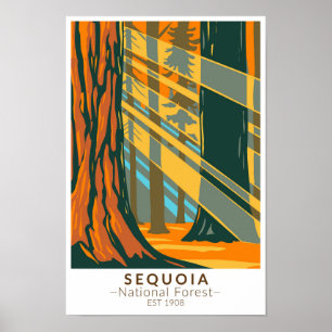 Sequoia National Forest California  Poster