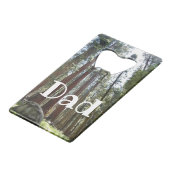 Sequoia National Forest Dad Bottle Opener Creditkaart Flessenopener (Voorkant Gekanteld)