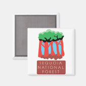 Sequoia National Forest Magneet (Voorkant / Achterkant)