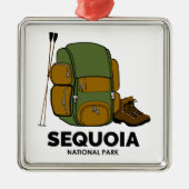 Sequoia National Park Backpack Metalen Ornament (Voorkant)
