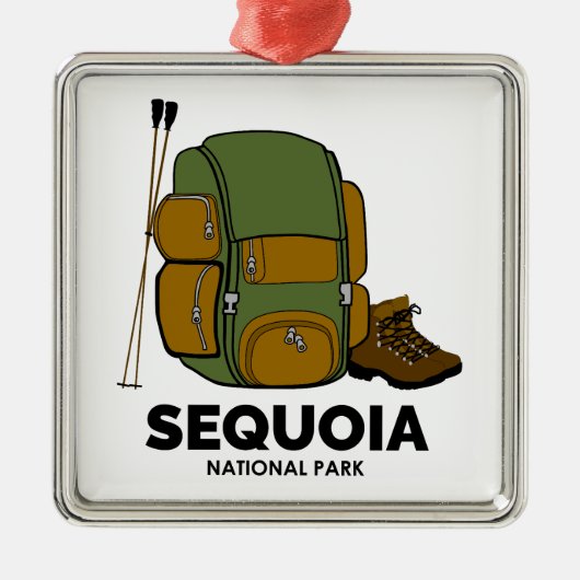 Sequoia National Park Backpack Metalen Ornament (Voorkant)