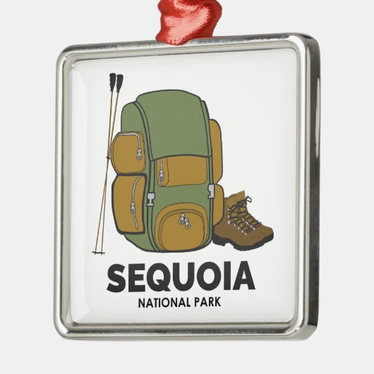 Sequoia National Park Backpack Metalen Ornament (Links)