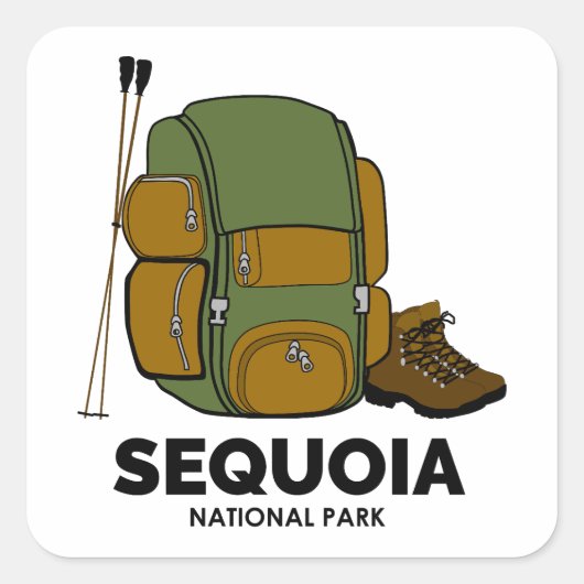 Sequoia National Park Backpack Vierkante Sticker (Voorkant)