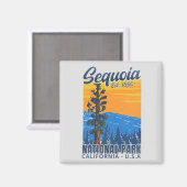 Sequoia National Park California Est 1890 Magneet (Voorkant / Achterkant)