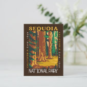 Sequoia National Park California Retro Distress Briefkaart (Staand voorkant)